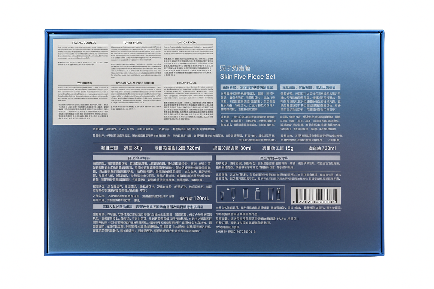 Kit completo de skincare para hombres. Para un rostro limpio, fresco y revitalizado. 5 piezas.