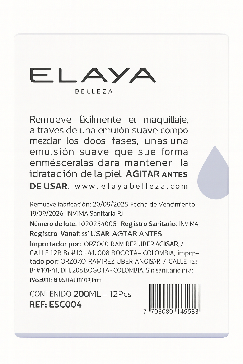 Desmaquillador Bifásico. 200 ml