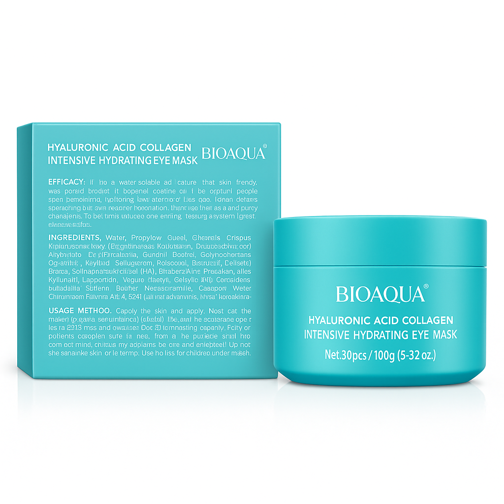 Parches para ojos con ácido hialurónico y colágeno