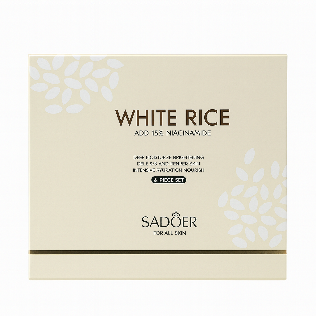 Kit completo de Skincare. Arroz Blanco y 15% de Niacinamida de 6 piezas
