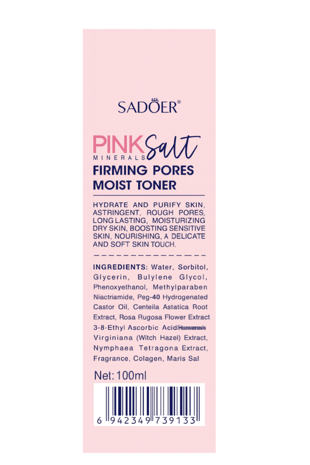 Tónico sal rosada y centella pura. Minerales Himalaya